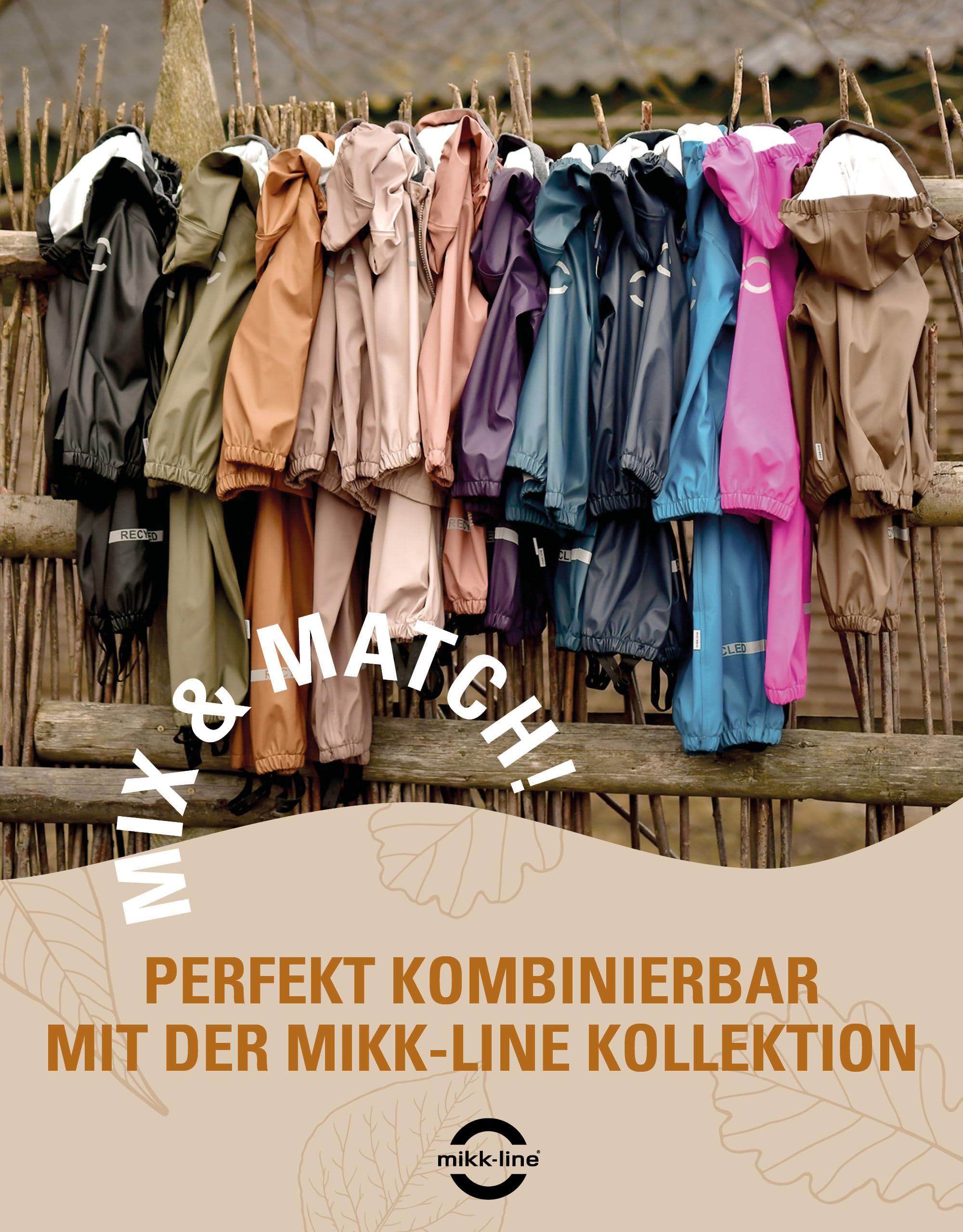 Mikk-line Veste de pluie unisexe pour enfant imperméable et coupe-vent | Veste de pluie pour fille et garçon avec réflecteurs et capuche amovible | Veste légère anti-boue Oeko-Tex