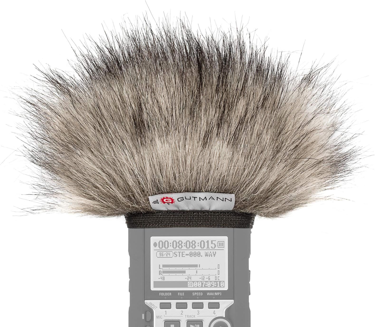 GutmannMicrophone Fur Windscreen Windshield for Roland R-07 / Black/Red LYNX | Made in Germany