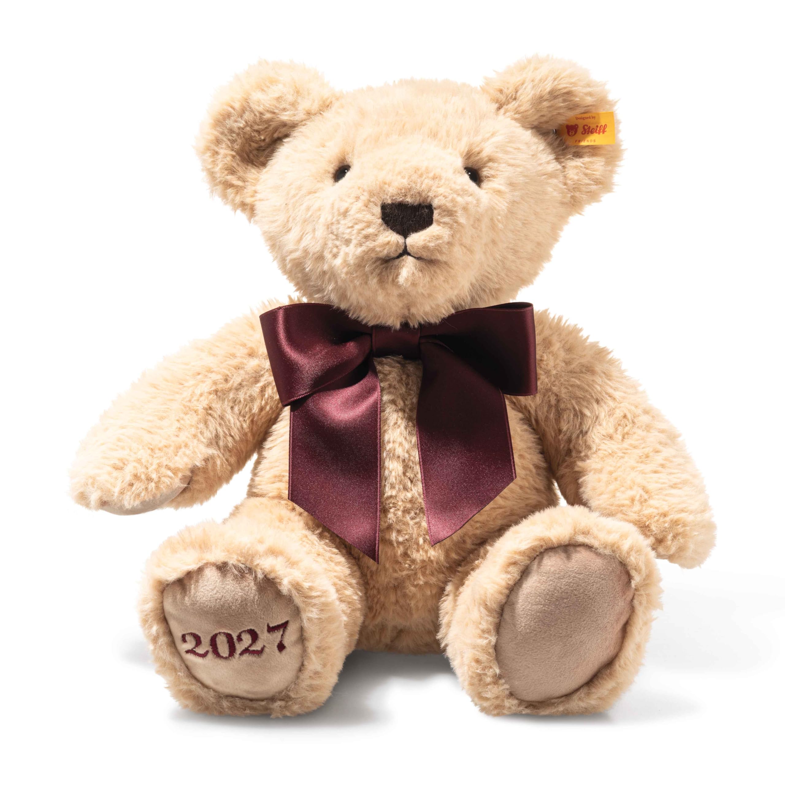 Steiff Przytulny miś roku 2027, uroczy towarzysz, dzieci, chłopcy i dziewczęta, przyjaciele, 33 cm, beżowy, 114120
