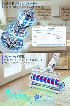 新品　Dolado コードレス掃除機 50KPa 3モード Amazon | Dolado 掃除機 コードレス 【50分連続稼働・50Kpa超