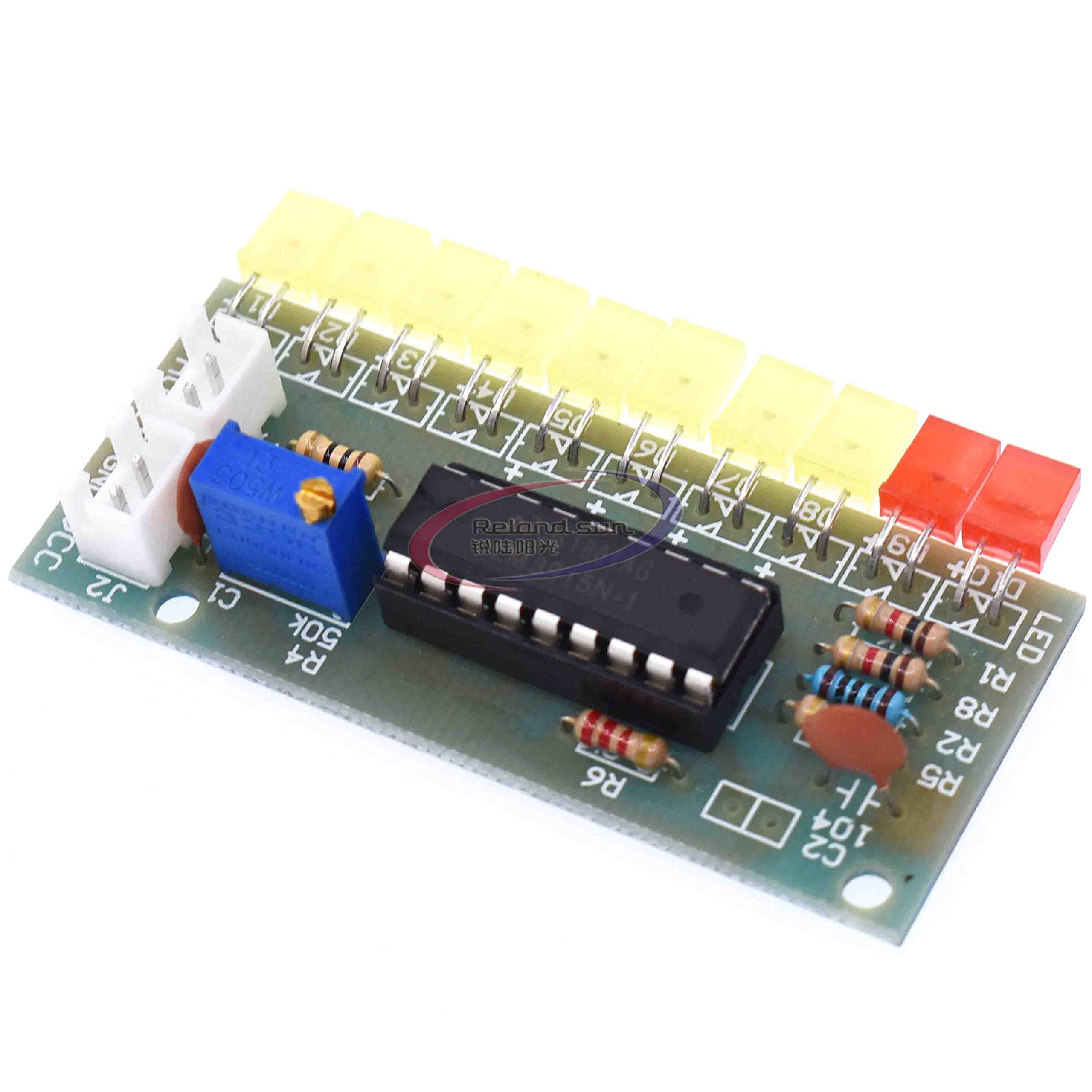 Funny 10 LED Audio Level Indicator LM3915 DIY Kit Electronic Sound Audio Spectrum Analyzer Level Indicator Suite Module