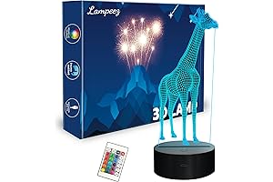 Lampeeze 3D Giraffe Night Light - Enchanting Illuminations for Kids