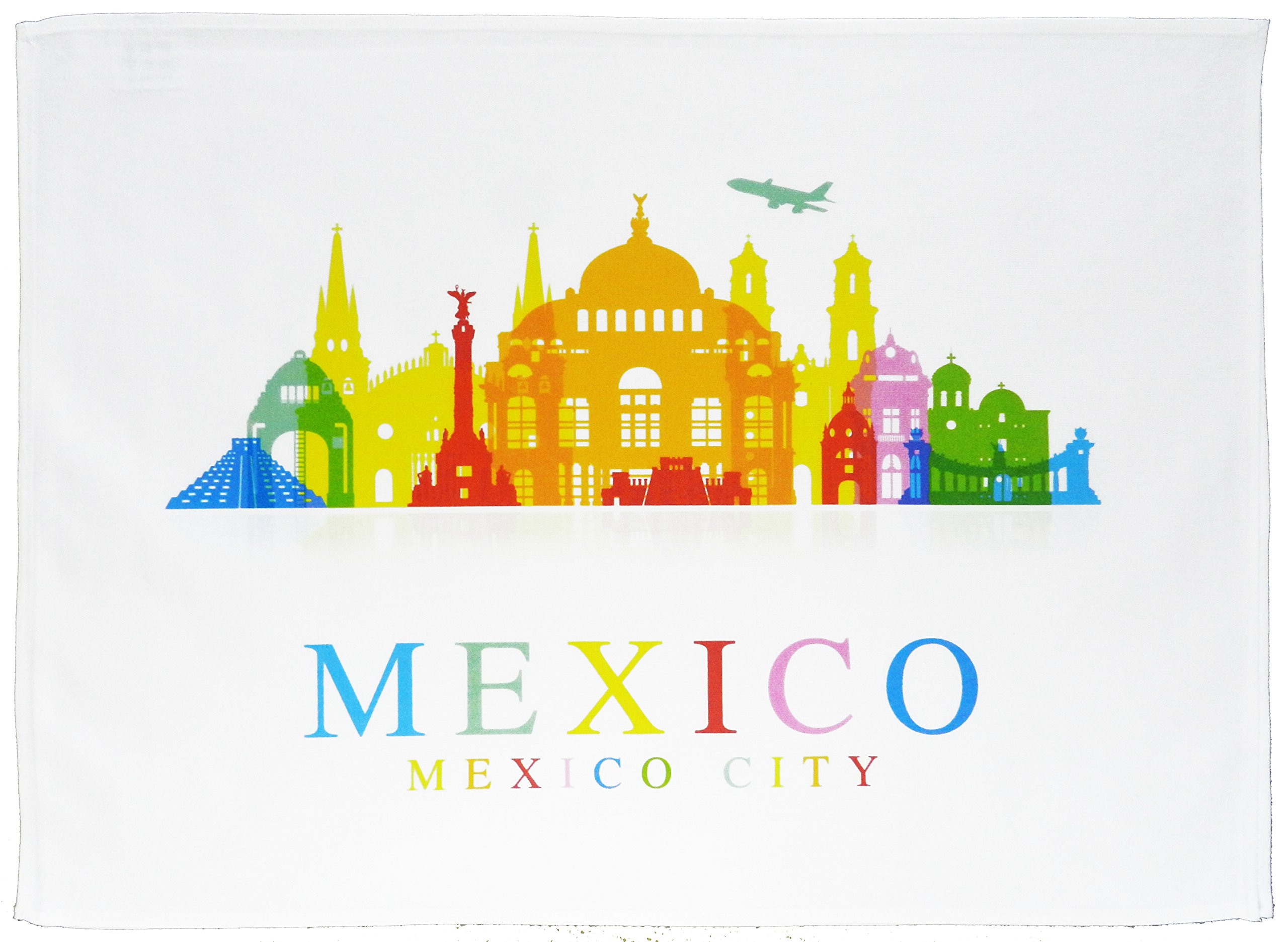 Half A Donkey Multicolour Mexico - Large Cotton Tea Towel