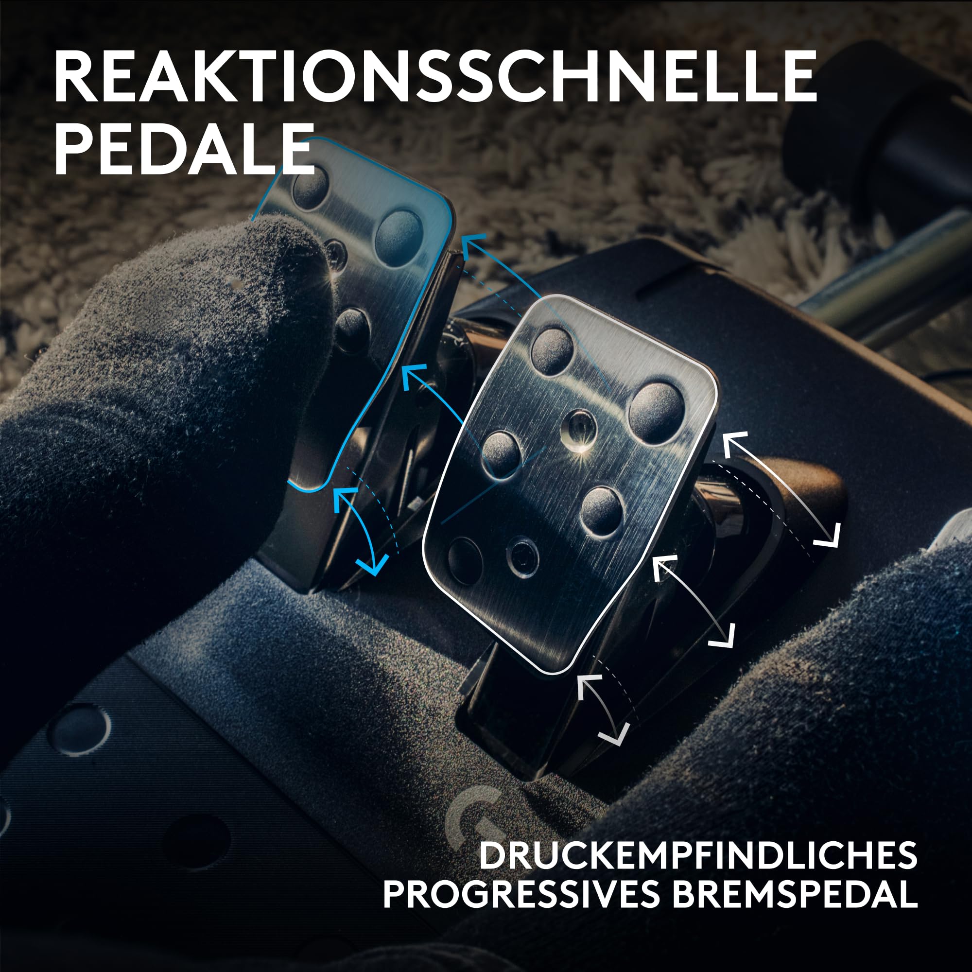 Logitech G G923 Racing Wheel und Pedale für Playstation & PC | TRUEFORCE bis 1000 Hz, reaktionsschnelle Führung, Doppelkupplung, fliegende Beschichtung. Für PS5, PS4, PC, Mac – Schwarz