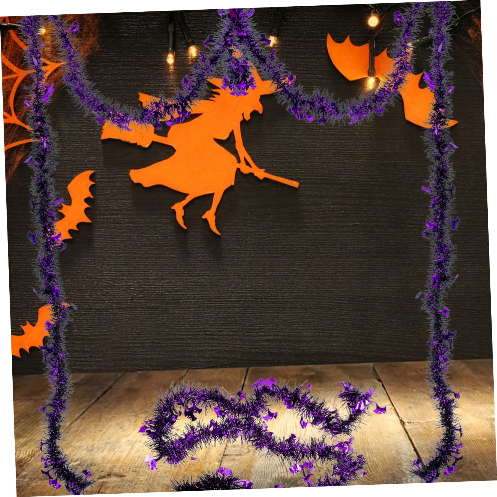 Ciieeo 15 STK Halloween-Dekorationen Weihnachtsdekorationen im Freien Halloween-Kranzdekorationen Halloween atmosphäre Halloween gartendeko Lametta Girlande Halloween-Schlafzimmerdeko
