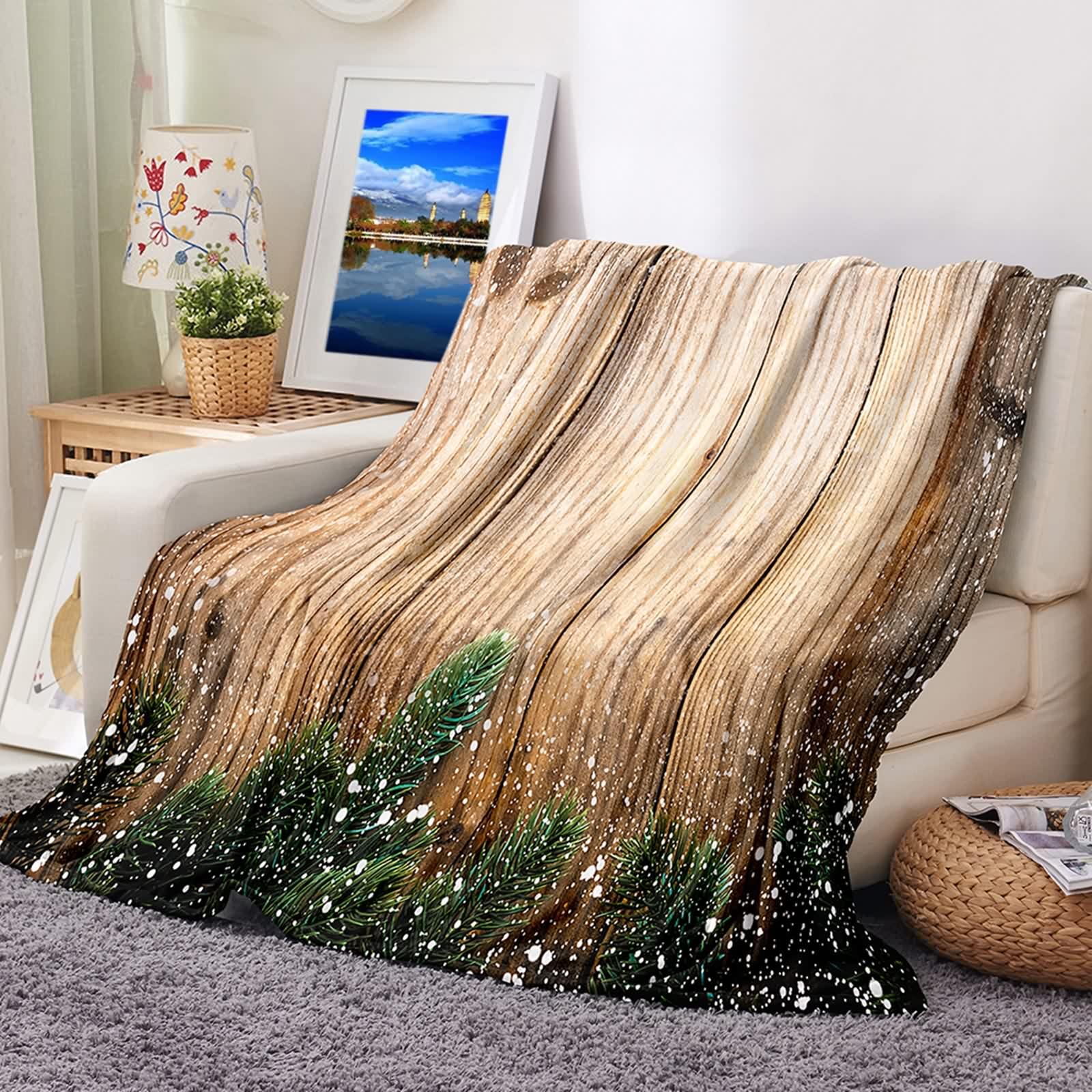 Couverture polaire flannel pour eliminer les frissons sur votre canape de salon