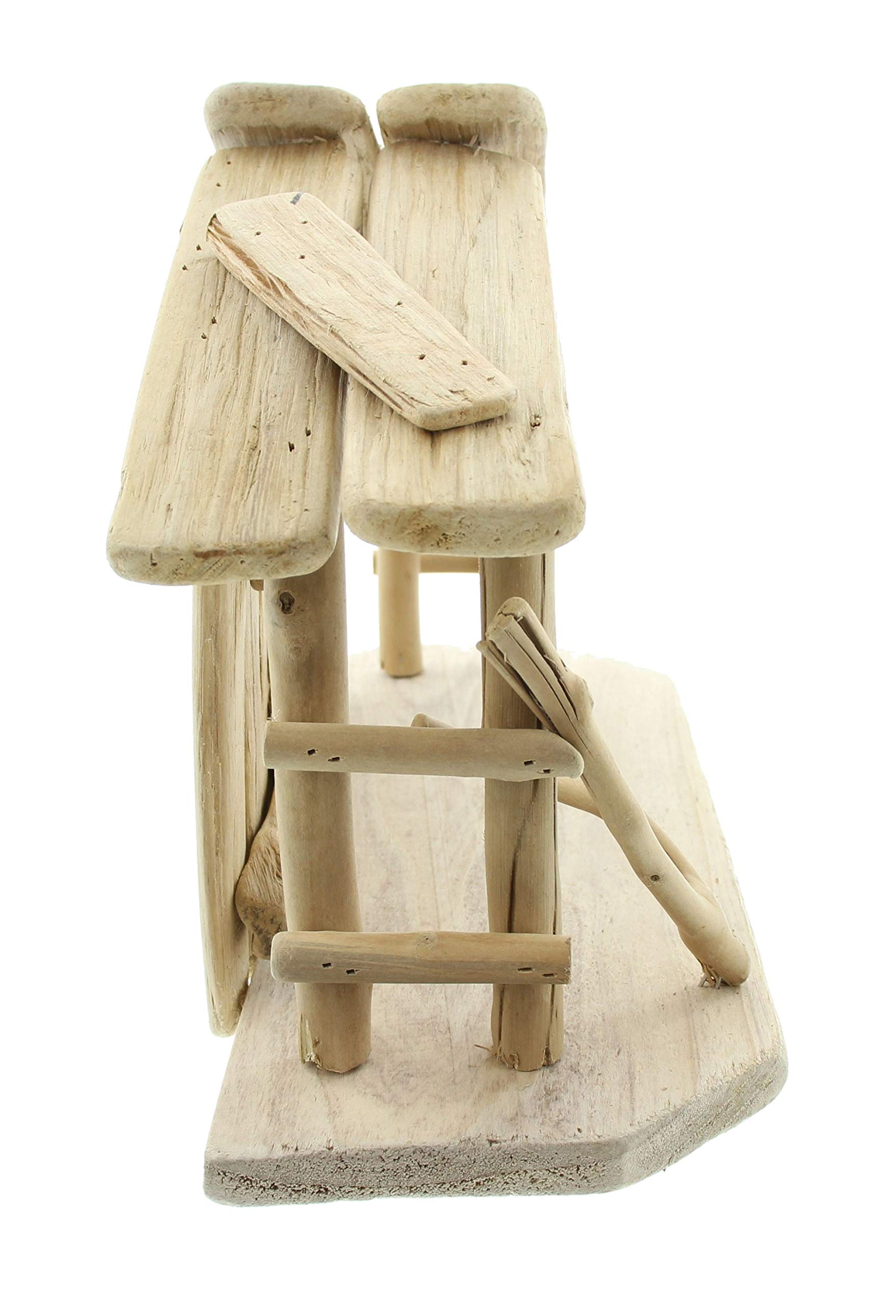 FRANK FLECHTWAREN Krippe, Weihnachtskrippe, Advent, Christkind, Rustikaler Charme, Stall aus stabilem Treibholz, Maße 40 x 15 x 25 cm