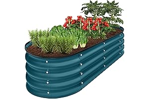 Best Choice Products Premium 4x2x1ft Outdoor Metal Raised Garden Bed