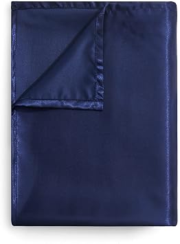 Satin King Flat Sheet, Navy