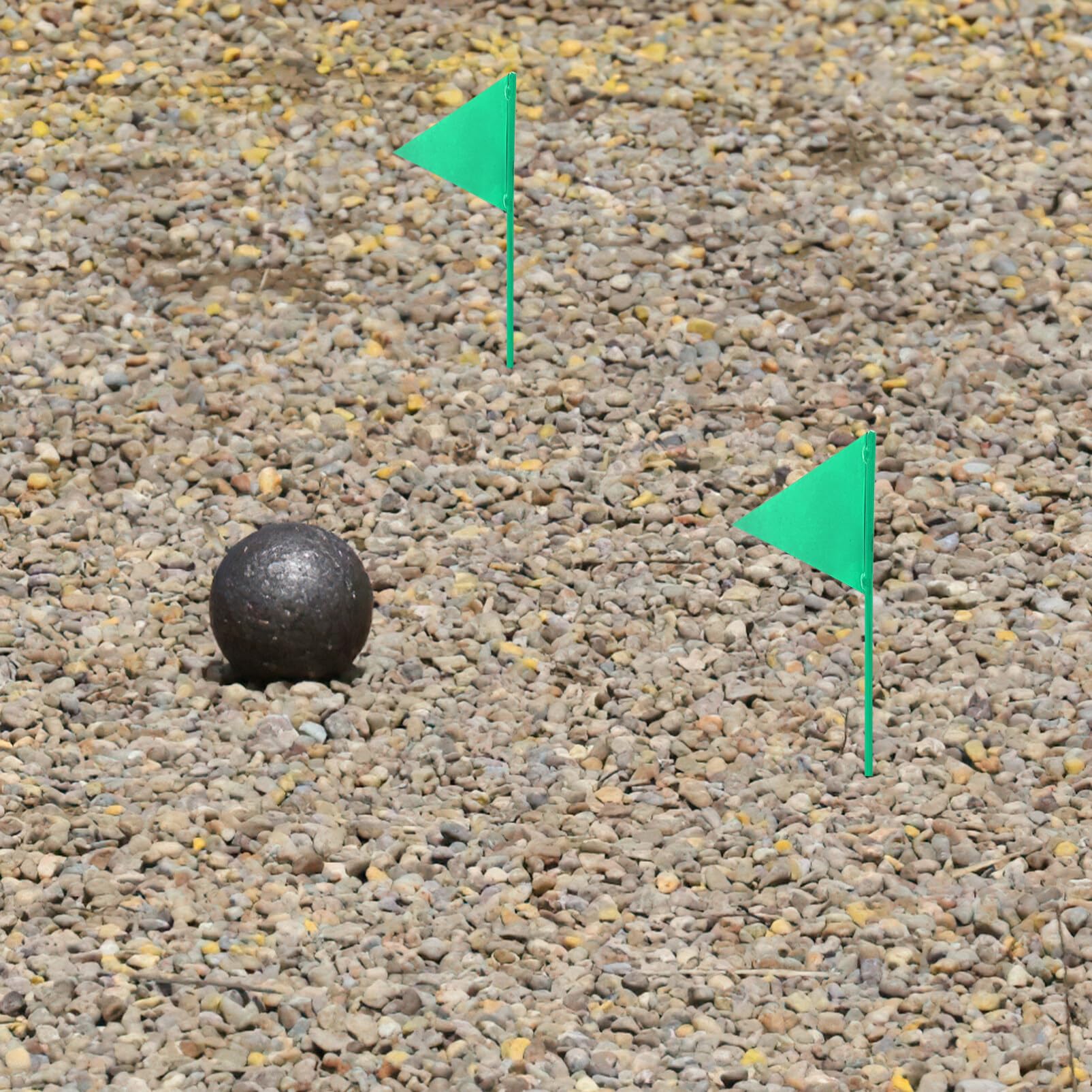 GANAZONO Enhance Visibility 5pcs Iron Shot Put Marking Flags Portable for Exercises