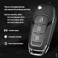 Heart Horse 3 gombos autókulcs ház Ford Mondeo S-Max Galaxy KA+ modellekhez, 433Mhz FSK ID49 chippel, távirányítós kulcsház csere 3