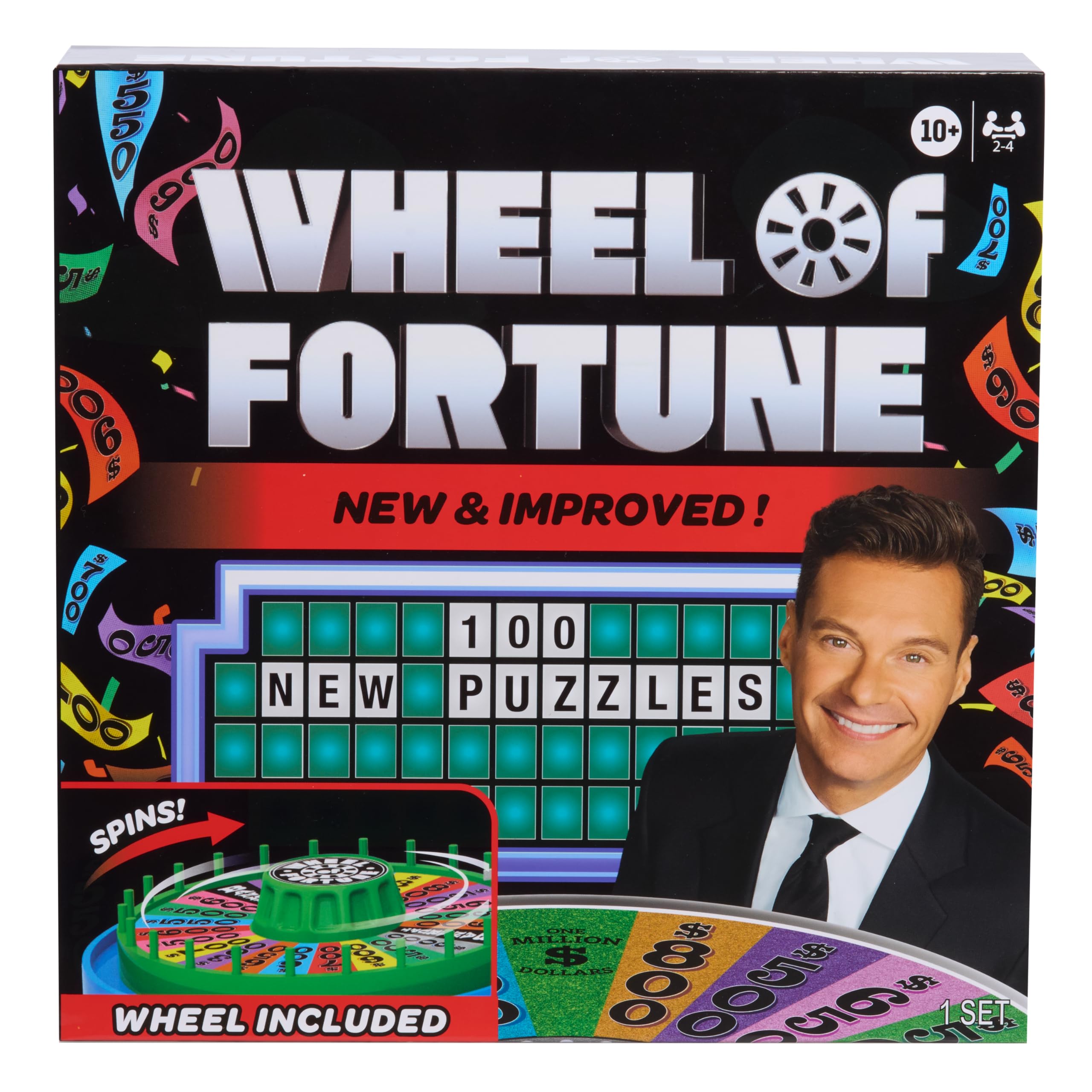 【最安値】Wheel of Fortune Amazon.com: Wheel of Fortune Deluxe Game, 100 Puzzles Included