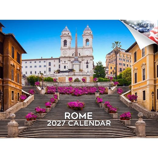 Rome Calendar 2026 2027 14 Month Wall Calendar Italy Gift