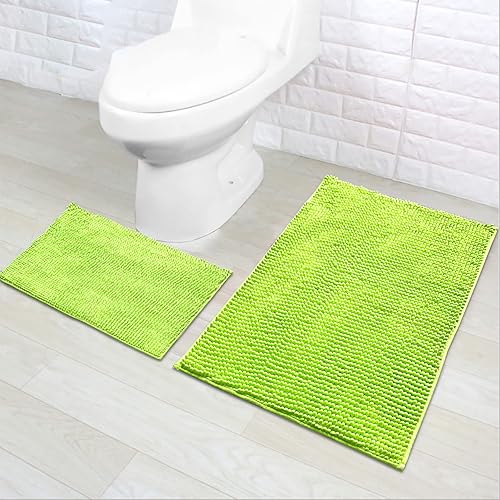 Eanpet Tapete de baño de felpilla antideslizante de microfibra para el suelo tapete de baño de bebé ultra suave lavable secado rápido absorbente de