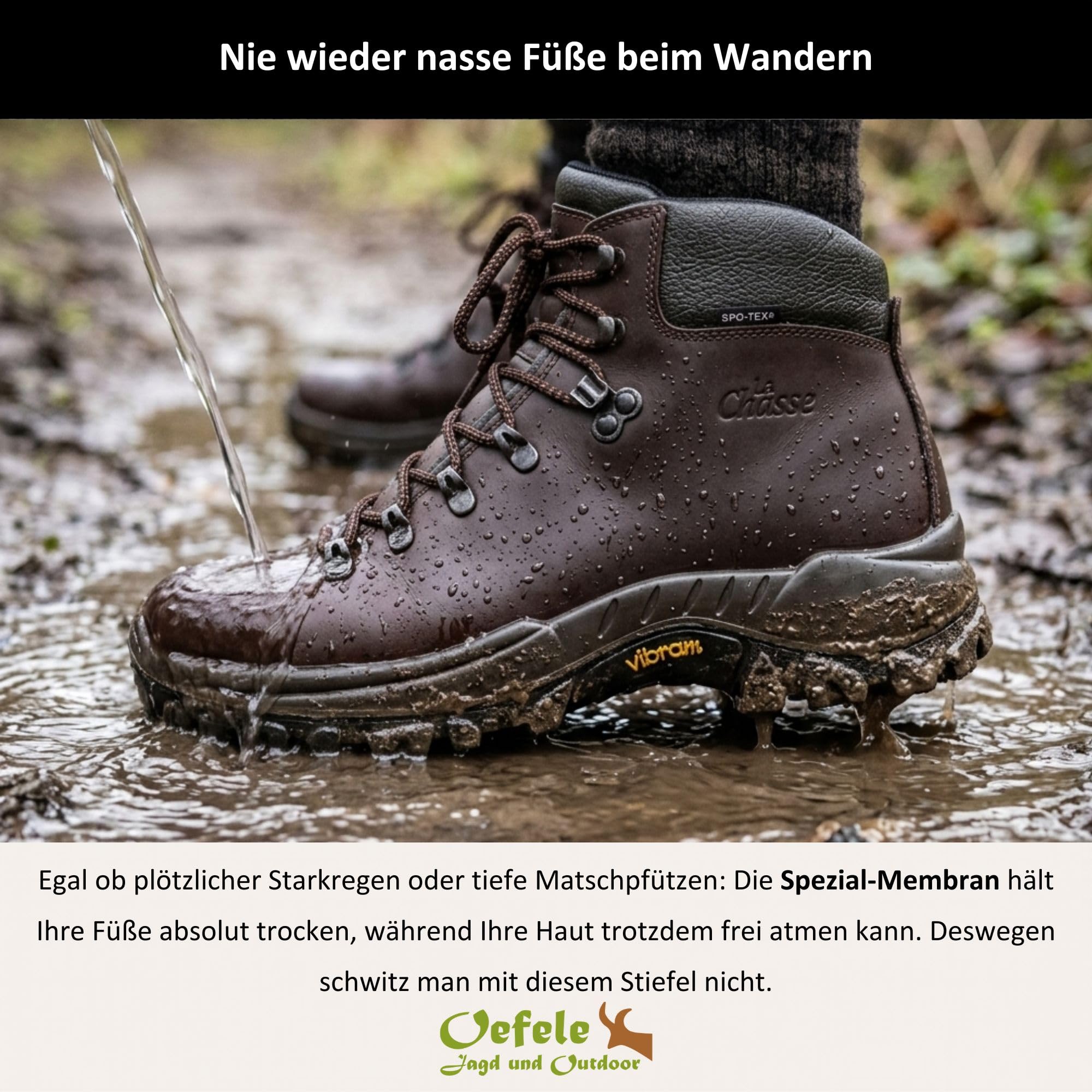 La Chasse® strapazierfähiger Trekkingstiefel Arosa Jagdstiefel Herren aus Rindsleder wasserdicht & atmungsaktiv Berg- & Wanderschuh mit Spotex®-Membrane von Oefele Jagd & Outdoor
