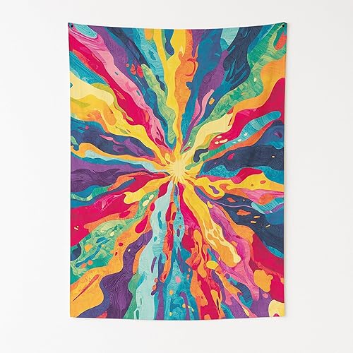 Miniatura 13 de DreamController DC - Tapiz de pared retro de teñido anudado para dormitorio, tapiz hippie y psicodélico para colgar en la pared y decoración Retro