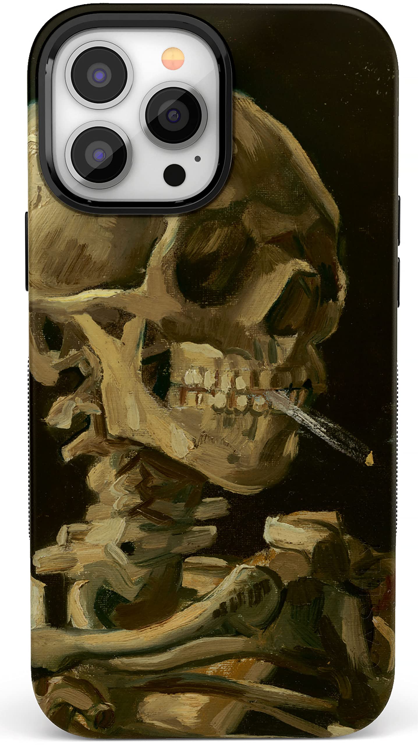 Casely iPhone 13 Pro Max Case | Compatible with MagSafe | Van Gogh Skull of a Skeleton with Burning Cigarette Phone Case