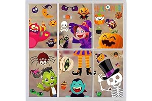 N/C Halloween Window Clings for Kids: Spooky Season Cheer!