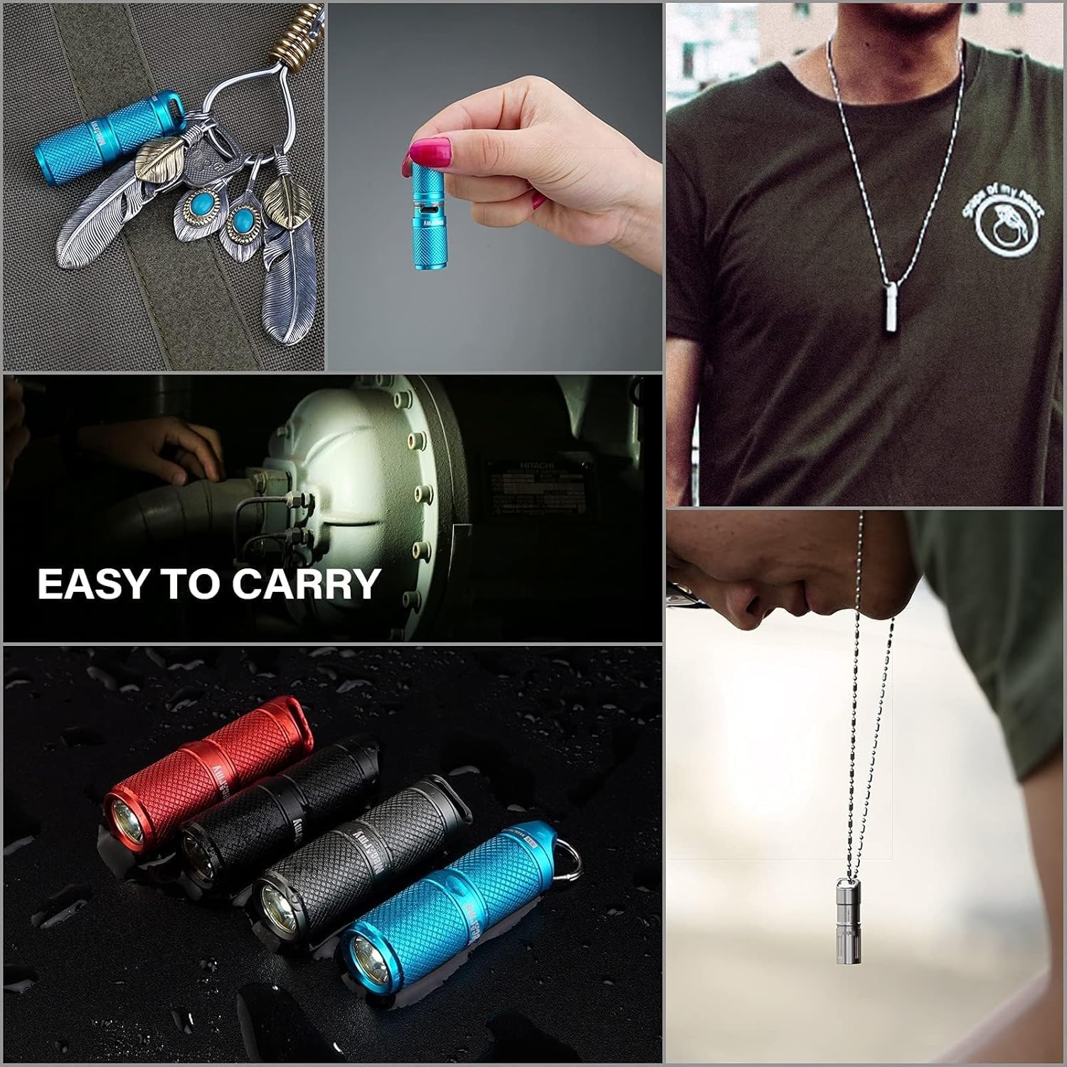 MecArmy X4S 130 Lumen Aluminum Super Micro-Sized Keychain EDC Flashlight with Micro USB Charging, Handheld Rechargeable Everyday Carry Car Keychain Light, Outdoor Camping Waterproof Torch (Red)