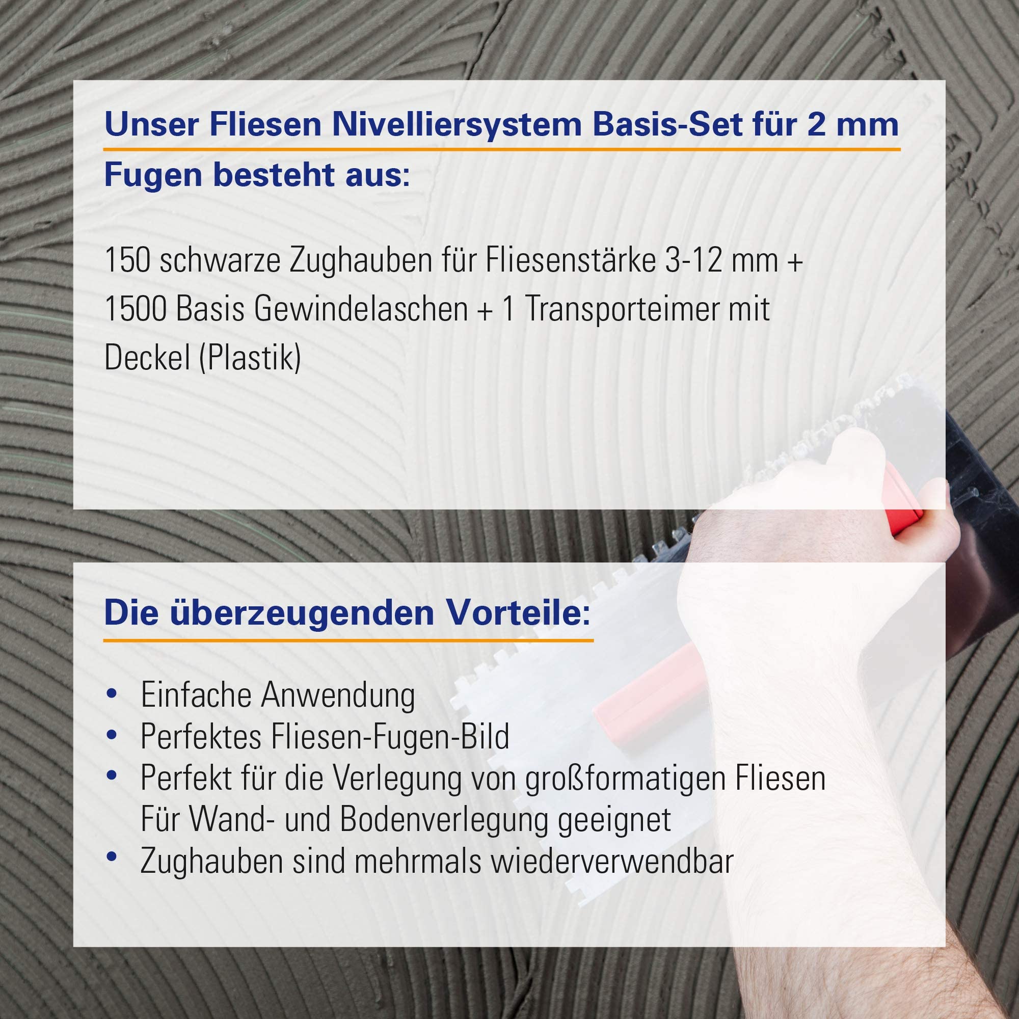 Sistema di livellamento Maxi Set, 12500, livellamento piastrelle, posa piano, sistema di posa, sistema di installazione, sistema di livellamento