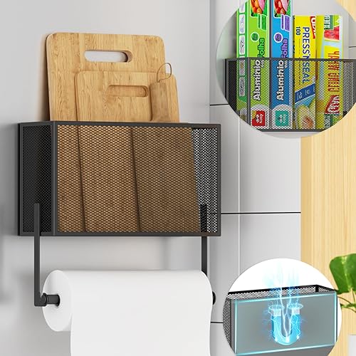 VITVITI Organizador magnético para puerta de armario para refrigerador, organizador de tabla de cortar con soporte para toallas de papel,