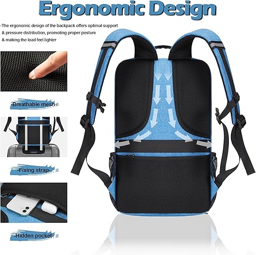 Miniatura 5 de Skateboard Backpack, Skateboard Bag Sports Backpack, Laptop Bag Multi-Sport Design for Men & Women