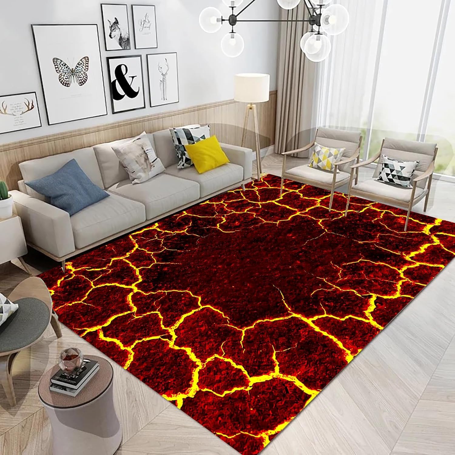 Tapis doux au toucher polyester antidérapant pour éviter les sols froids