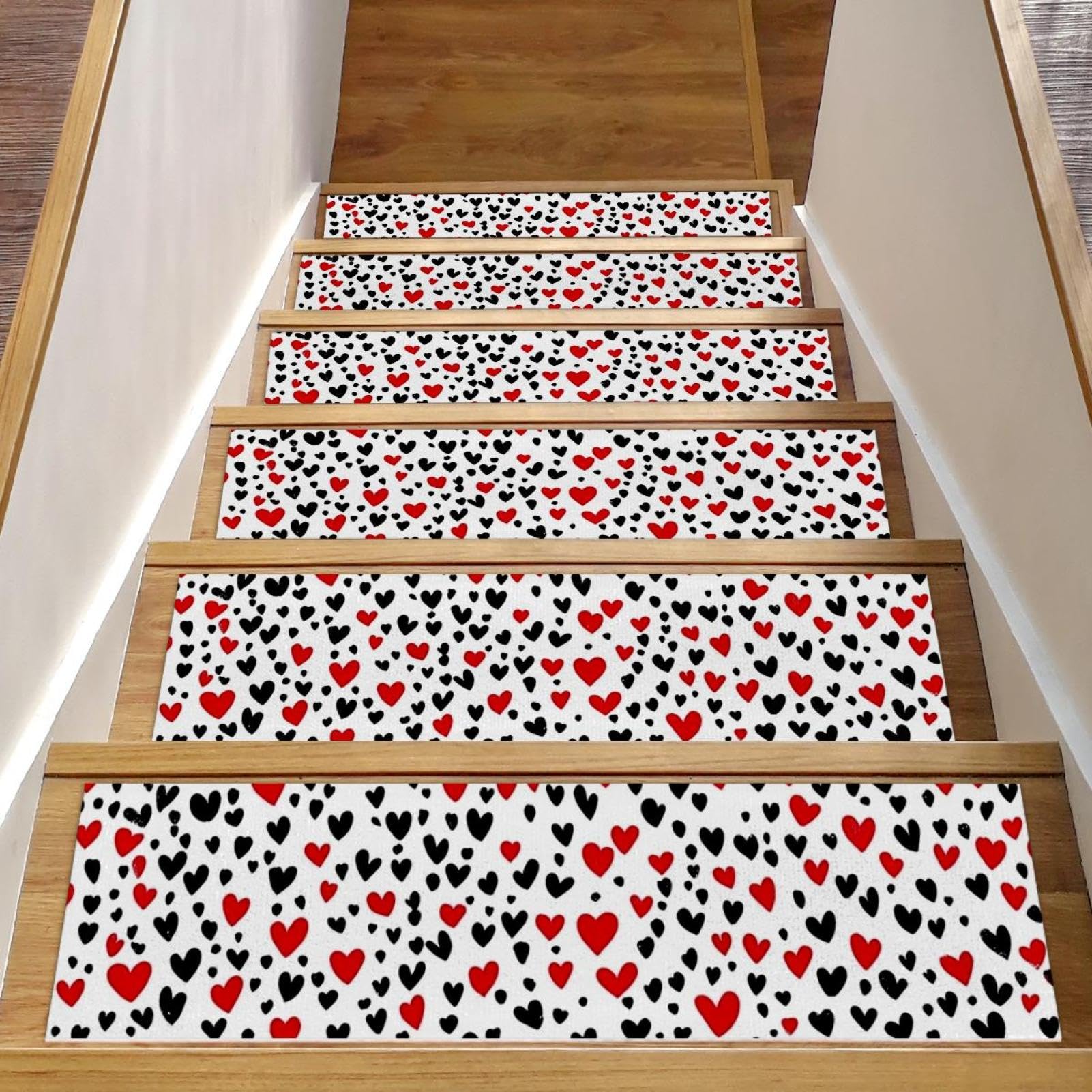 Marches d'escalier antidérapantes en bois protection tapis escalier enfant et chien