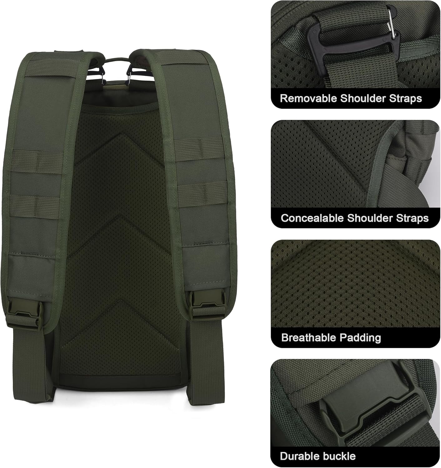 Mardingtop Small Tactical Backpack,Molle Military Rucksack Daypack for Backpacking Camping Hiking Traveling,18L Backpack