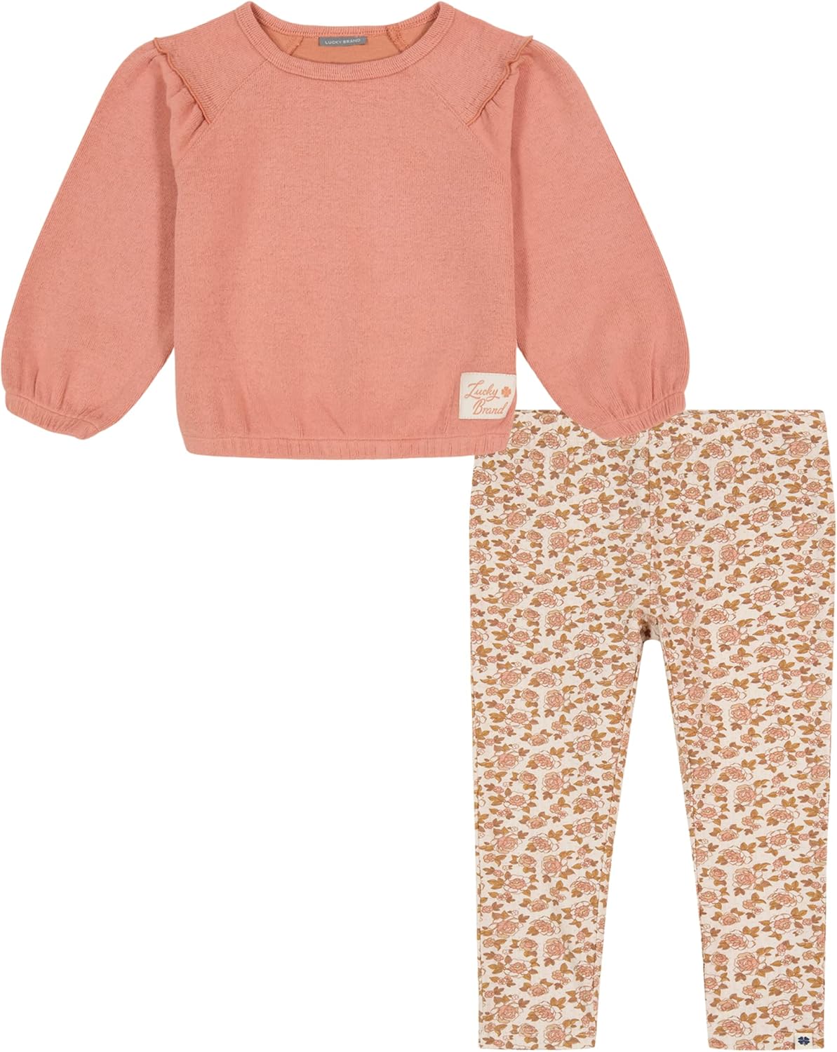 Lucky Brand girls 2 Piece Fashion Legging Set