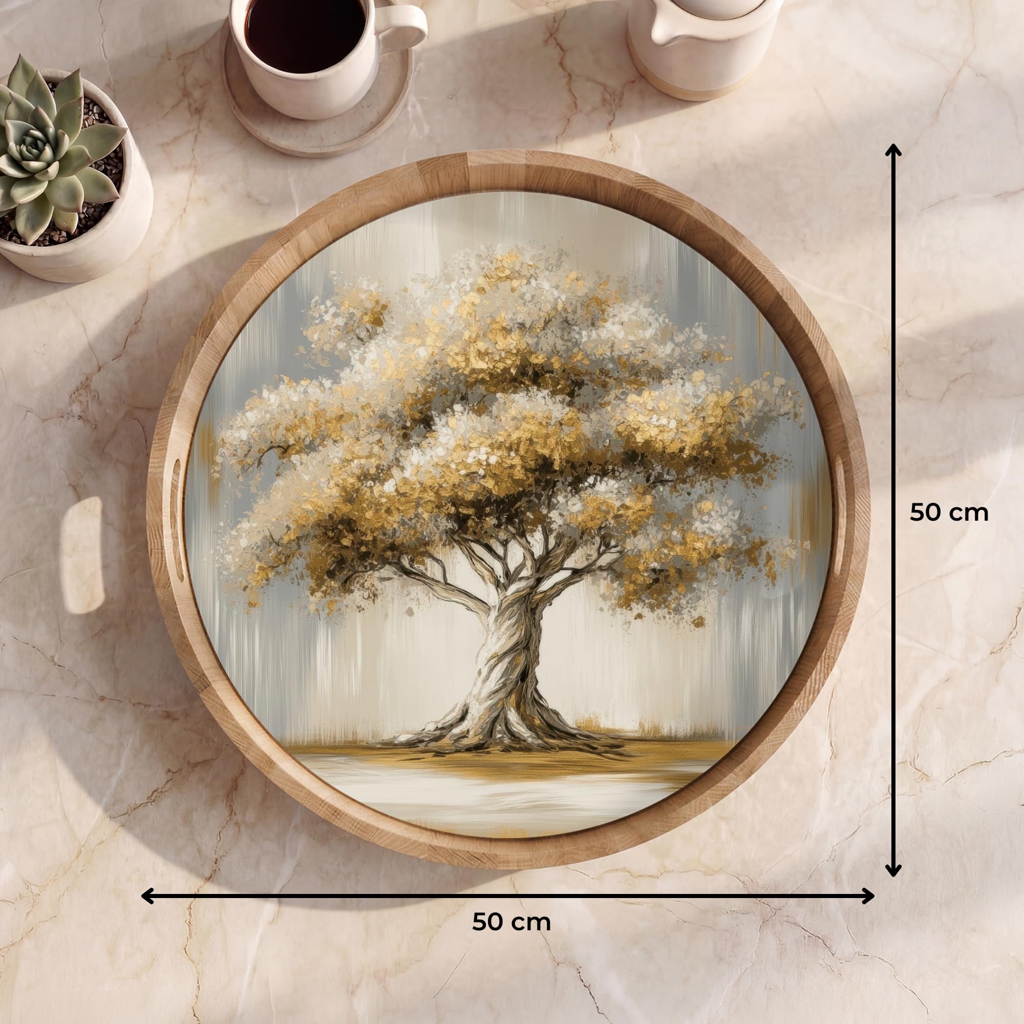 Plateau Bois Plateaux Service Decoratif Table Dejeuner Résistant