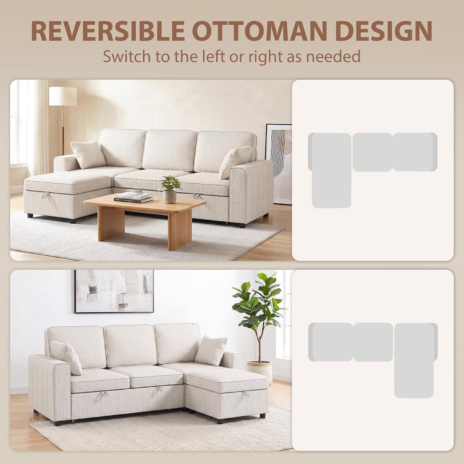 Image showing the sofa with the pull-out bed extended