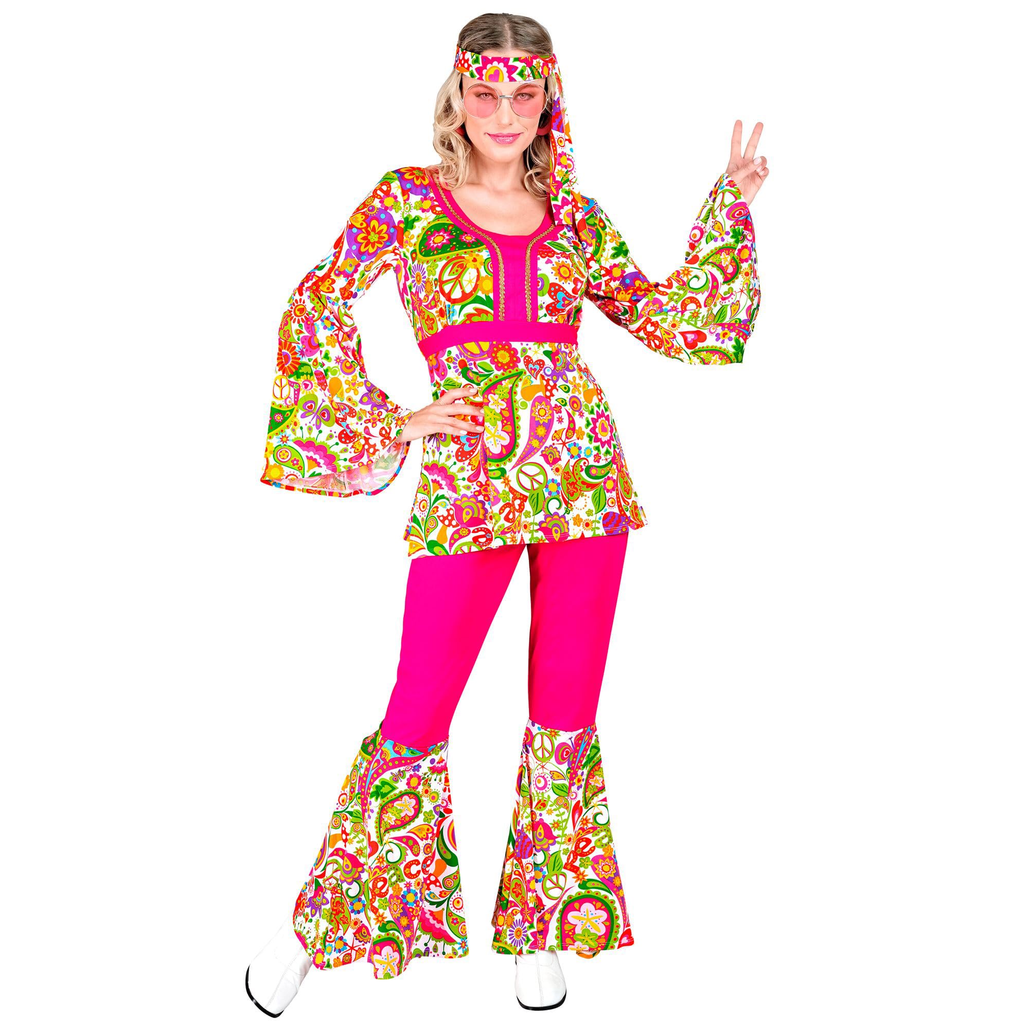 Groovy Gwendolyn 70s Dames Broek, Paars Vrouw