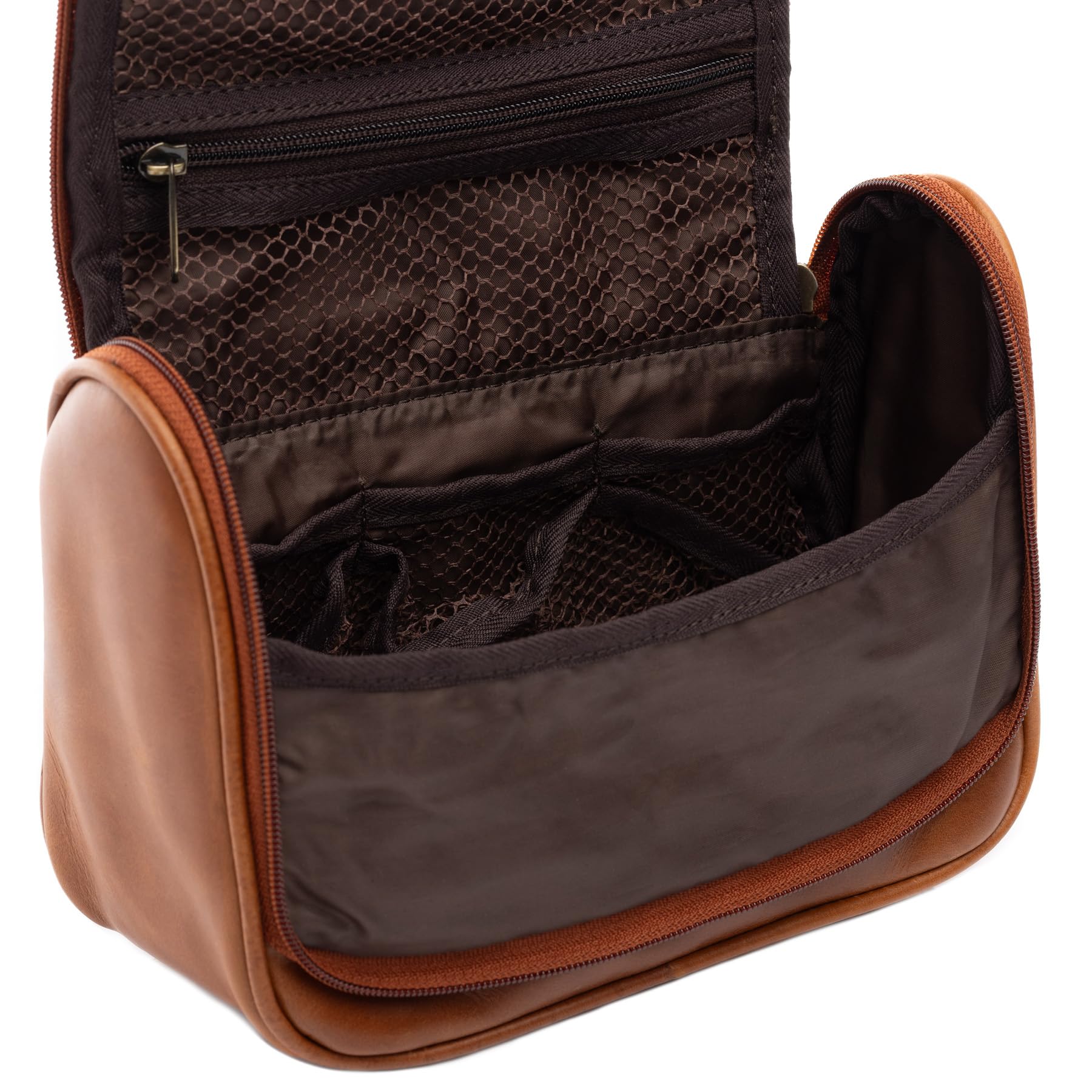 SID & VAIN® borsa toiletry vera pelle Dexter piccolo borsetta necessaire Toilette pochette beauty case da Viaggio uomo donna marrone prodotto artigianale