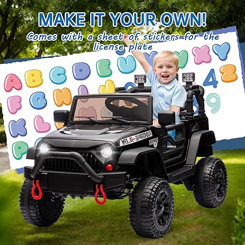 Miniatura 7 de Auto Jeep de 24 V para niños, 400 W, con control remoto para padres, autos eléctricos para niños con suspensión de 4 ruedas, Bluetooth, MP3, música,
