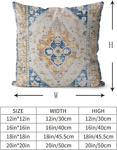 Miniatura 3 de Snycler Juego de 2 fundas de almohada decorativas de poliéster con patrón étnico bohemio y étnico, 20 x 20 pulgadas (Boho 6)