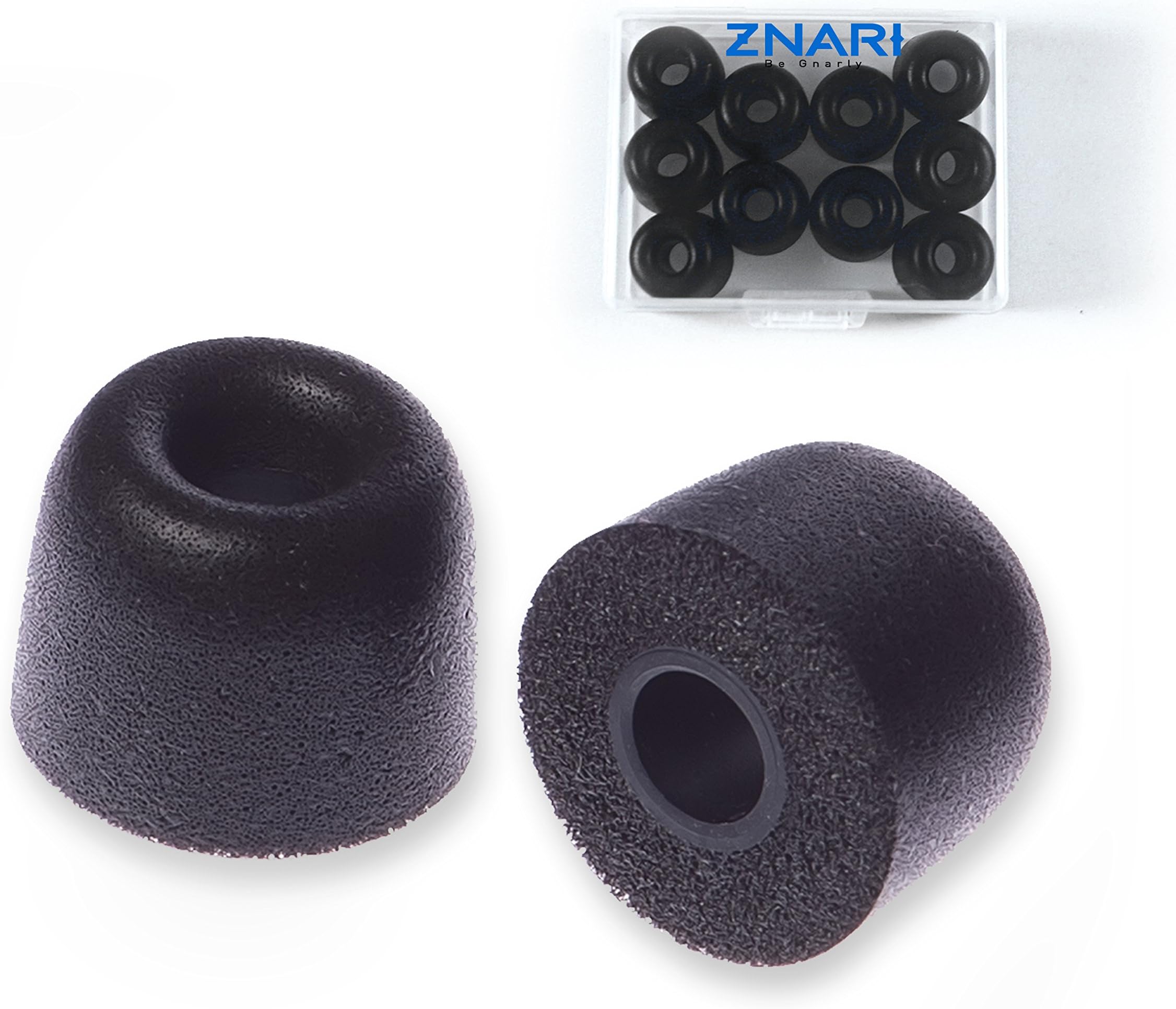 Earbud Foam Tips - T500 - 5 Pairs - Large Black