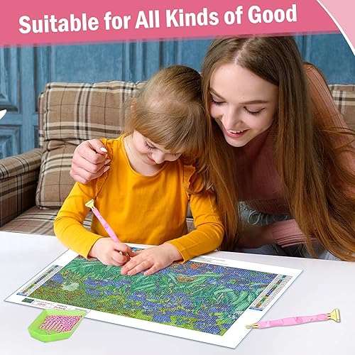 Miniatura 5 de Heflashor 22 herramientas de bolígrafo de pintura de diamante, puntas de rosca de metal de acero inoxidable, accesorios de pintura de diamante con