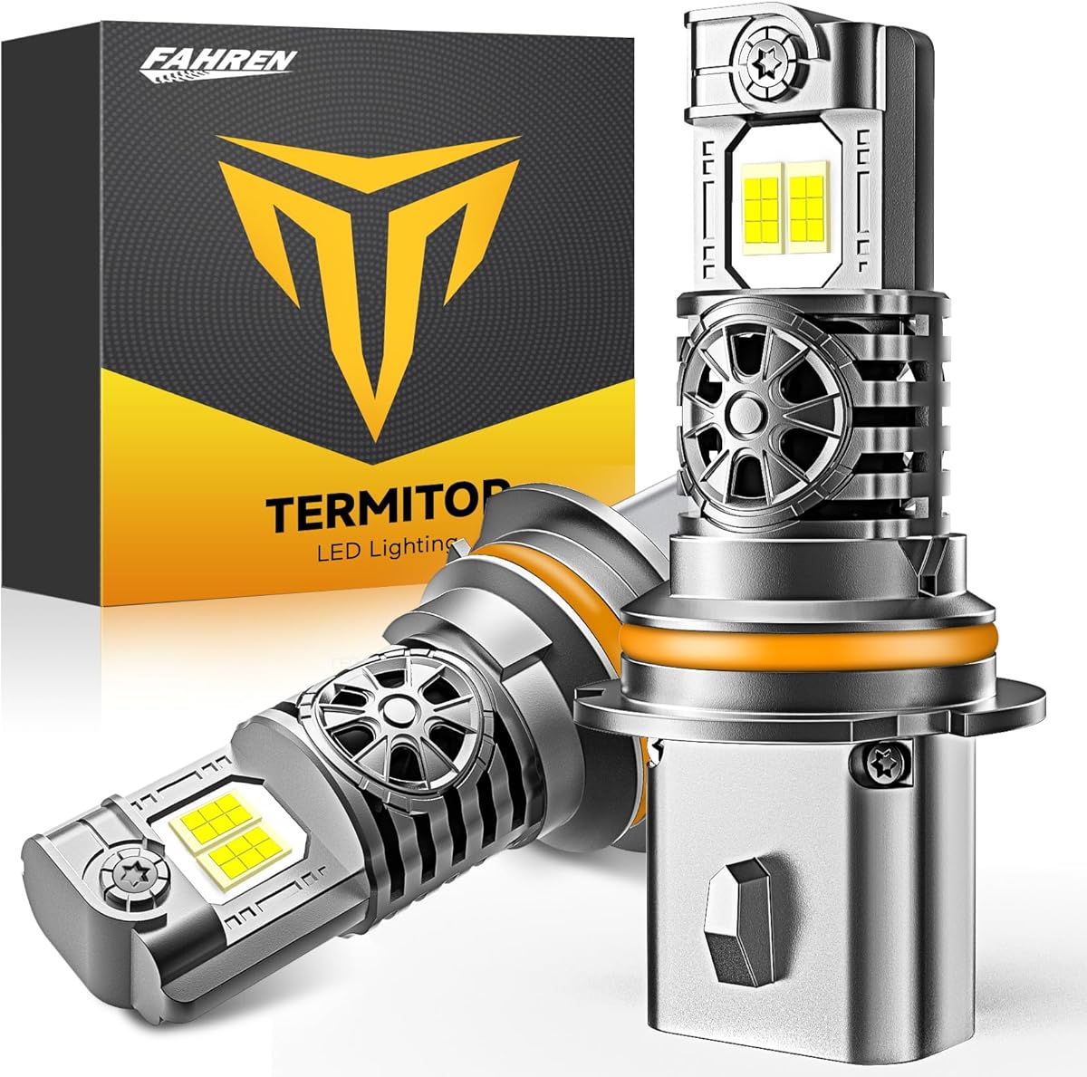 Termitor Upgraded 9004/HB1 Light Bulbs, 70,000LM 1000% Ultra Brightness, 70000+ Hours Lifespan, 1:1 Halogen Bulb Replacement Fog Light Bulbs, 6500K Cool White, Plug-N-Play, Pack of 2 : Automotive