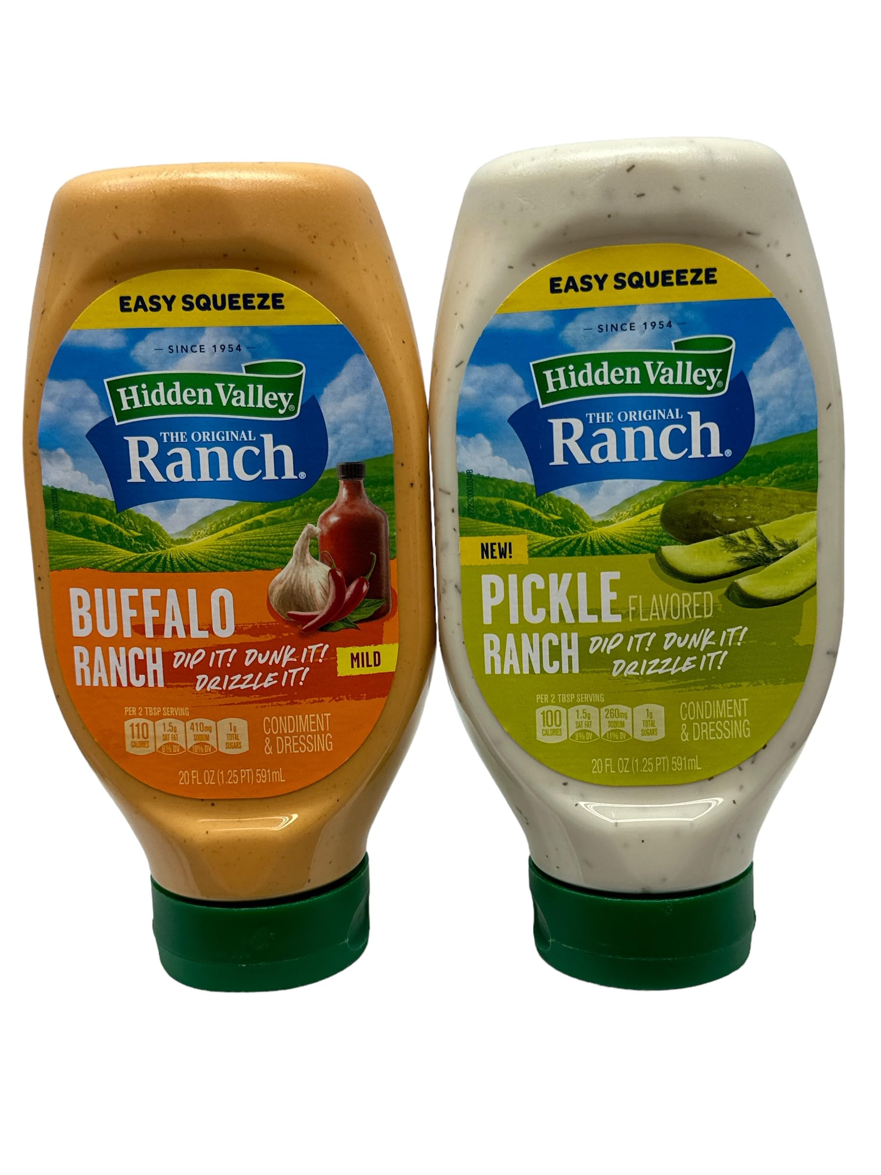 ThisNThat Easy Squeeze Flavored Ranch Dip Condiment & Dressing (große Flaschen): Enthält (1) Hidden Valley Buffalo Ranch (1) Pickle Ranch & ThisNThat Rezeptkarte