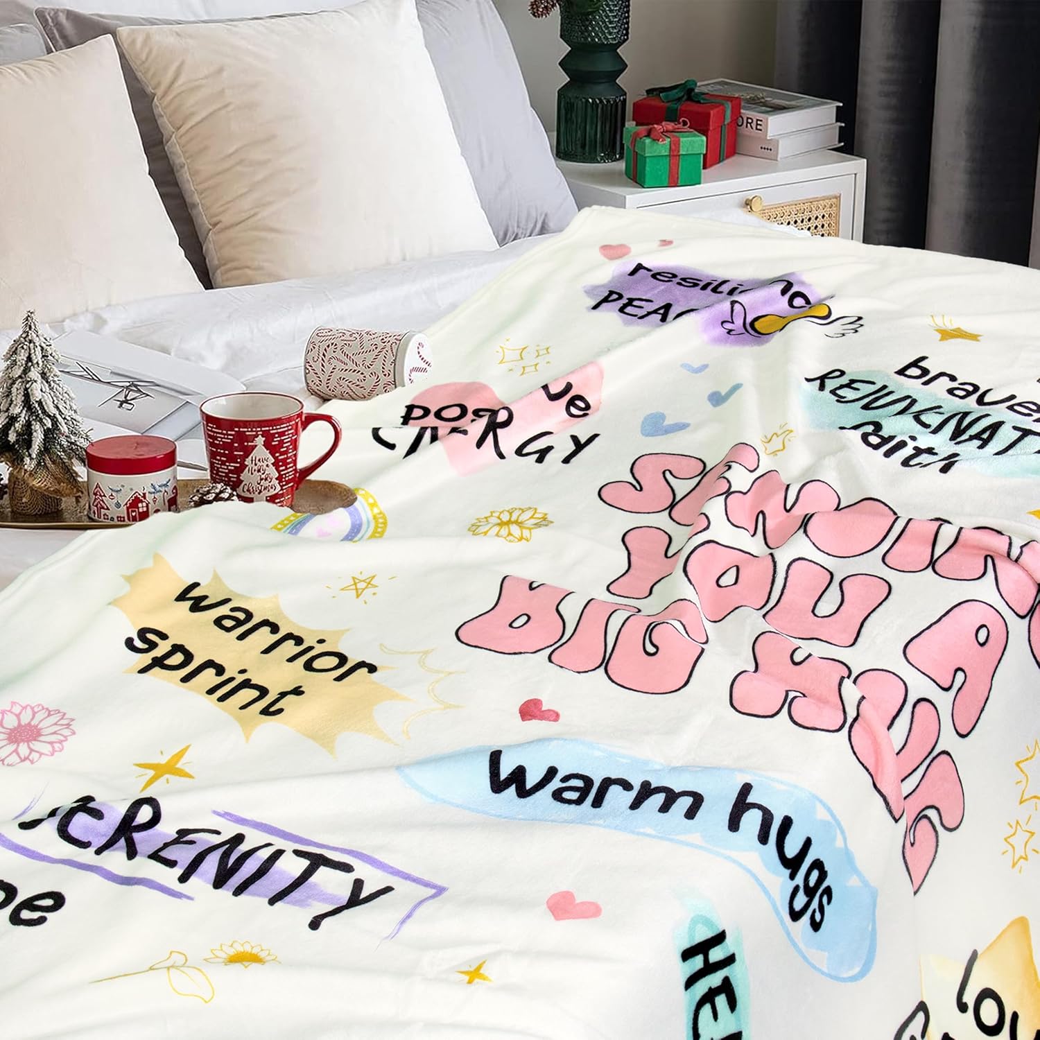 Get Well Gifts for Women, Healing Hug Blanket, Cancer Care Gifts for Woman, Inspirational Feel Better Thinking of You Gifts for Women, Sympathy Surgery Recovery Gifts Throw Blanket 60"X50" - Image 6