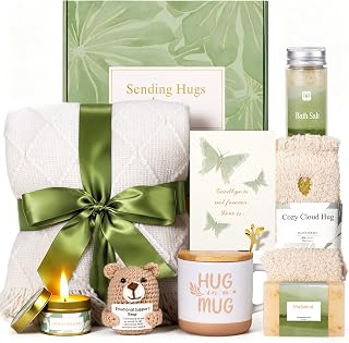 Sympathy Gift Baskets - Condolences Gift Basket for Loss Sympathy Gifts for Loss of Loved One Mother Father Bereavement Grief Gifts for Women Miscarriage Care Package Sorry for Your Loss Sympathy Box