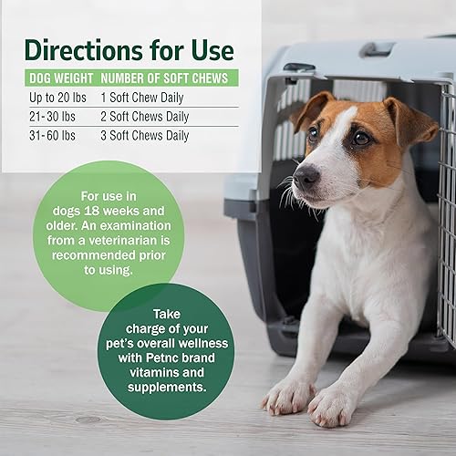 Miniatura 6 de Petnc Calming Aid - Masticables suaves para perros (120 unidades), para perros de todos los tamaños, ayuda a promover la calma y la relajación,