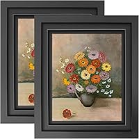 Vista 7 de LUCKYLIFE Portarretratos de madera negra de 5 x 7 pulgadas con paspartú doble negro para mesa o pared, juego de 2