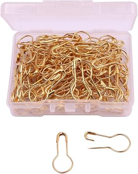Shapenty 21 mm/0.8 بوصة صغيرة المعادن القرع دبابيس السلامة لمبة الحرس كالاباش خياطة اللحف دبوس الخياطة إبر حبة ل دي كرافت اكسسوارات المنزل، 120 PCS الذهب