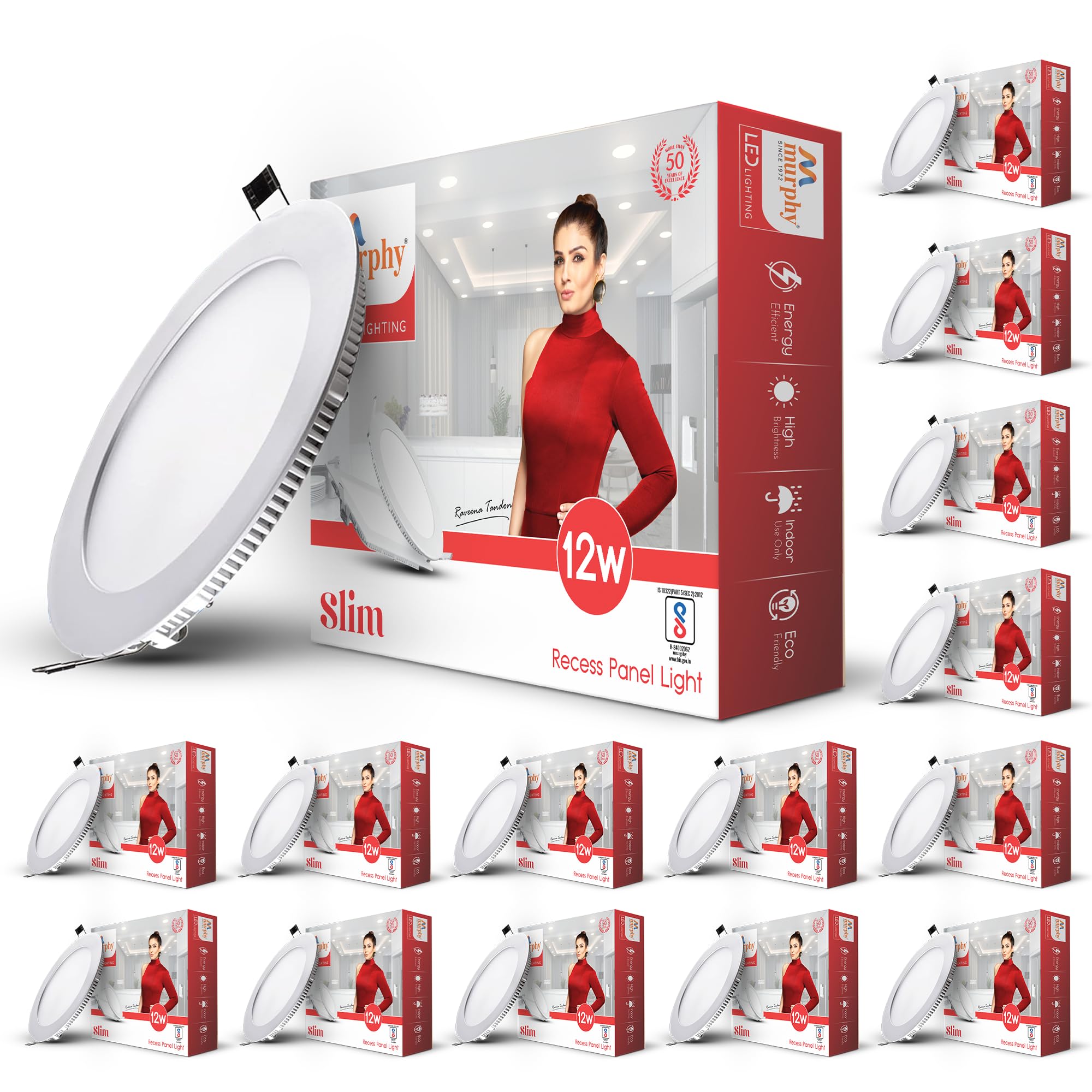 Murphy 12-Watt Slim Round LED Panel Ceiling Light (Warm White, Pack of 15) (B08FDWRJ6R) Amazon Price History, Amazon Price Tracker