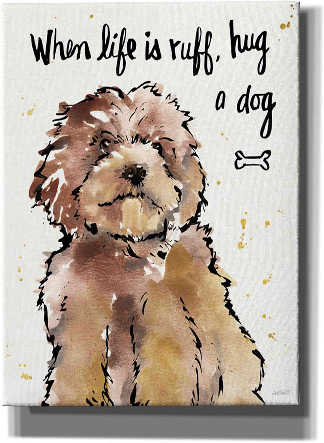 Epic Graffiti 'Strike a Paws XIII' by Anne Tavoletti, Canvas Wall Art, 12"x16"