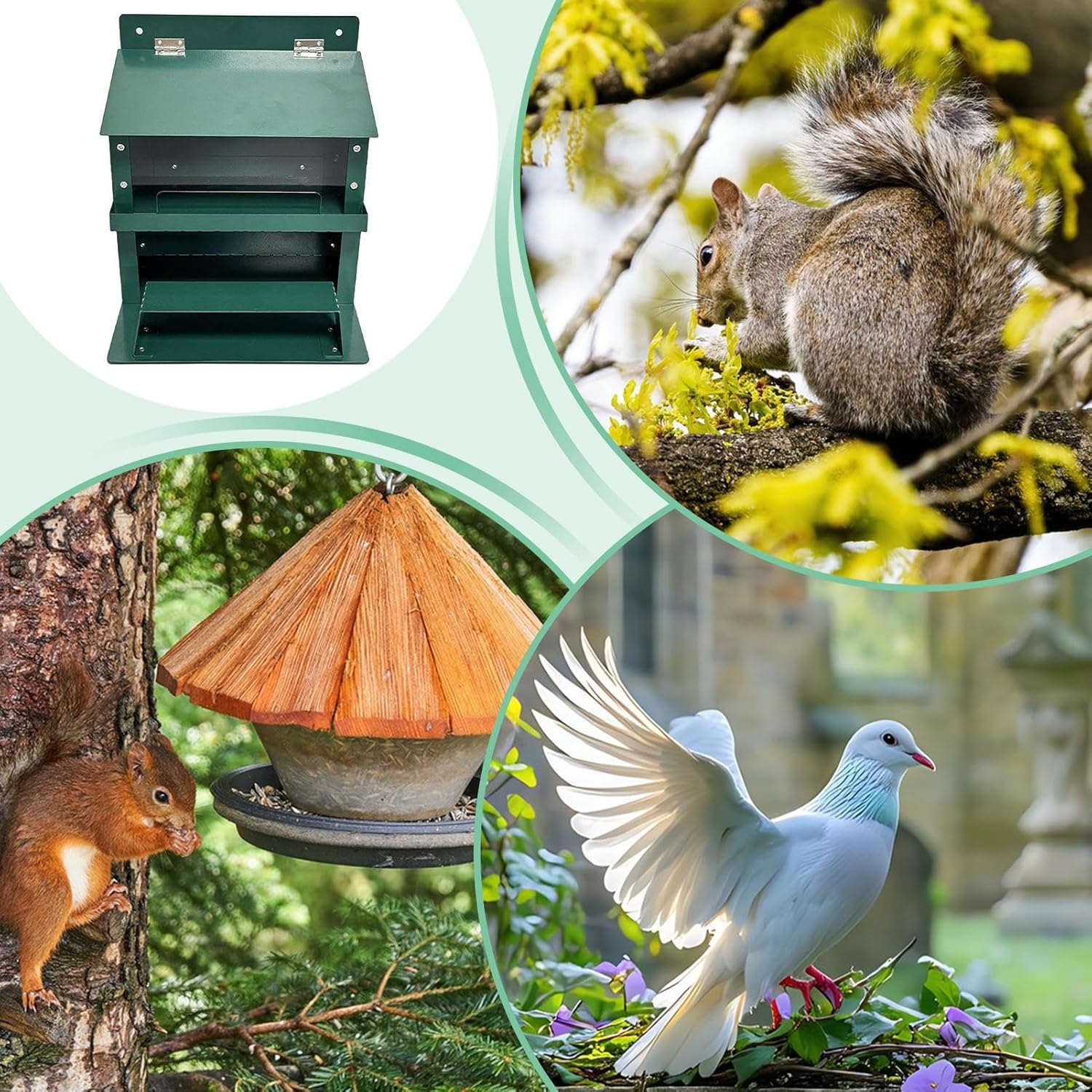 Squirrel Picnic Table Feeder | Metal Food Dispensing Holder,Squirrel Corn Cob Dispenser - for Garden Yard Lawn Courtyard Park Farmhouse Field Deck Terrace