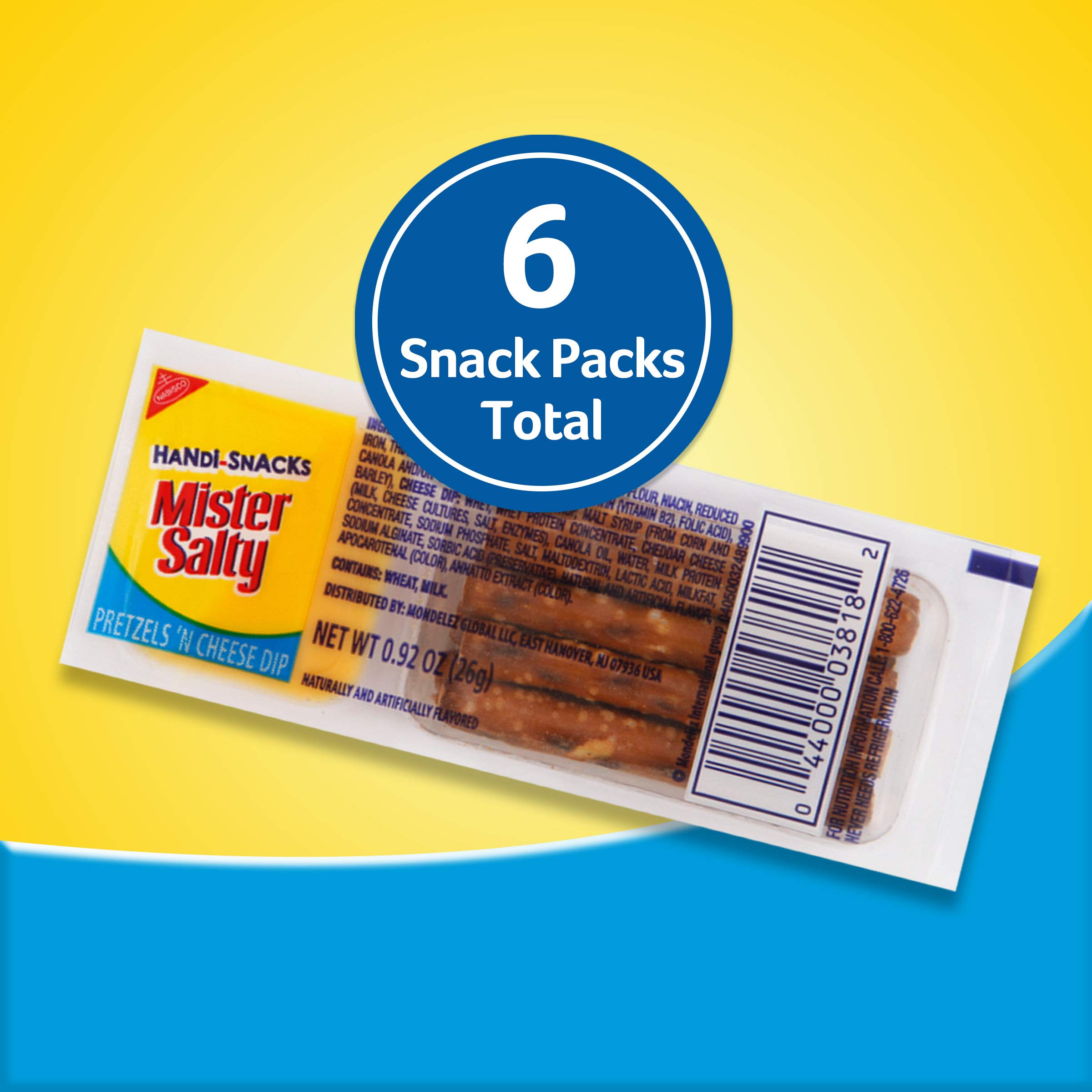 HandiSnacks Mister Salty Pretzels 'N Cheese Dip, 6 0.92oz packs Buy