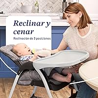 Vista 4 de Graco Silla Alta Slim Snacker, Ultra Delgada, Plegado Rápido, Múltiples Posiciones de Reclinación, Alimentación Cómoda, Whisk
